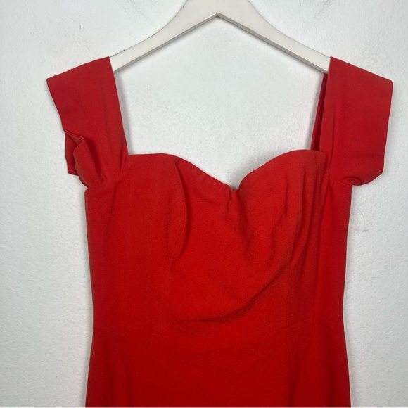 Dress the Population Orange Off-Shoulder Midi Dress - Picture 4 of 12